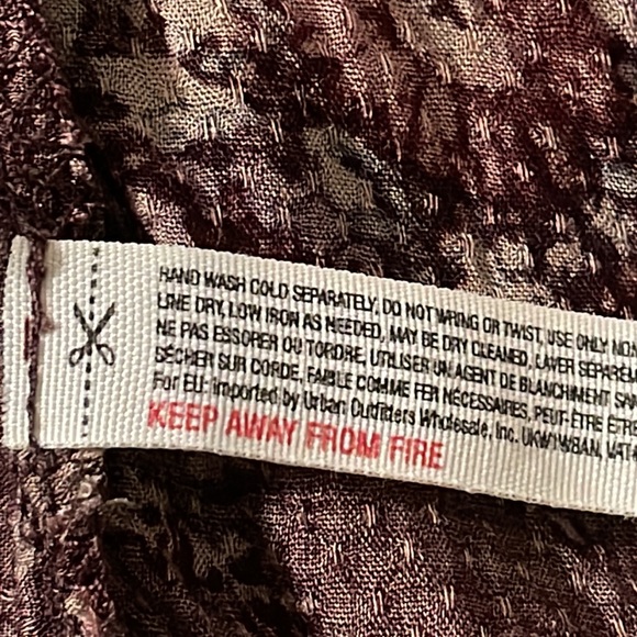 Free People Intimately Dobby Dot Slip Tunic/Mini Dress Sz. S Burgundy and Tan. - Picture 9 of 11